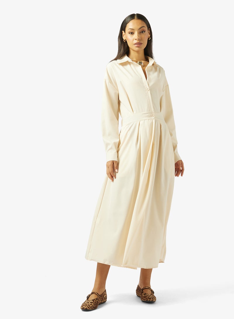 Ginger Collared A Line Midi Dress - Image 1